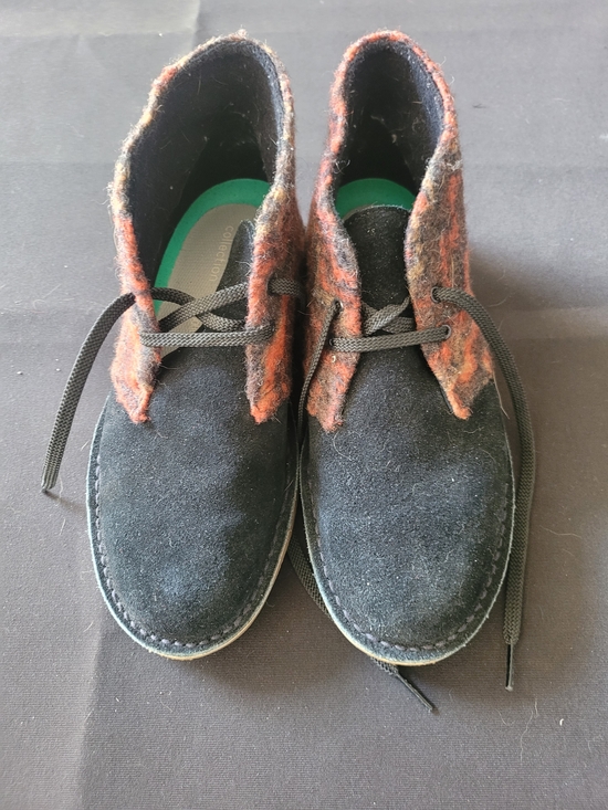 Clarks Other - Clarks Black Suede Chukka Boots with Brown Accent